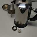 Elite Gourmet EC924 Electric Coffee Percolator, BPA Free, Keep Warm, Clear Brew Progress Knob, Cool-Touch Handle, Cordless Serve, 12-Cup, Stainless Steel