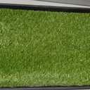 Ottomanson Artificial Grass Puppy Potty Training Pad with Tray, 15" x 30" Reusable Pee Pad for Small Pets and Dogs