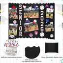 Resurhang 4 Set 24''x16'' Baseball Senior Night Gifts Senior 2026 Trifold Poster Board Photo Display Board with 12 Sheet Sports Themed Stickers for Graduation Picture Frame Sport Theme Party Supplies