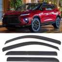 Rain Guards Tape-on Window Deflectors for 2021-2023 Chevy Trailblazer Vent Visors Sun Visors Black 4pcs Wind Vent Visors