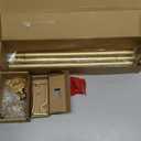 TONIAL Curtain Rod 32 to 58 Inch(2.6 to 4.8 ft), Splicing Adjustable 3/4 Single Rods for Windows 20 to 53 Inch(1.7 to 4.4 ft) Decorative Drapery Rod with Translucent Diamond Finial, Gold