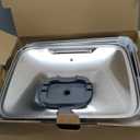 SIBAYS 15L Large Dog Water Fountain, 4 Gal Stainless Steel Pet Water Fountain for Dogs Inside, Ultra Quiet Automatic Dog Water Bowl Dispenser with Water Level Window & LED Light, Easy to Clean FS80