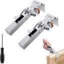 2 Pack Adjustable Drawer Fixing Clamp, Stainless Steel, Side Mount, Silver