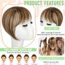 Bangs Hair Clip in Bangs 3603D Cover Hair Topper Synthetic HairPieces for Women Light Brown Wispy Fake Bangs Toppers for Daily Wear