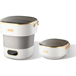 Mini Portable Washing Machine and Dryer, Mini Washer 13l Portable Washing Machine Fully Automatic 3 Cleaning Modes Collapsible Camping Washer for RV Travel Hotel Laundry 