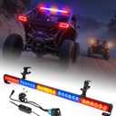 30'' UTV LED Chase Light Bar w/ 1.75''-2'' Roll Cage Mount Bracket Rear Flashing Lightbar w/Brake, Running, Turn Signal & Strobe Lights for Polaris RZR Can-Am Yamaha Kawasaki 4x4 Trucks (RBYBR)