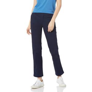 Amazon Essentials Women's Straight-Fit Stretch Twill Chino Pant, Navy, 10