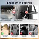 Rosynee Car Backseat Organizer with Foldable Table Tray - 11 Storage Pockets PU Leather Back Seat Organizer with Tablet Holder, Seat Back Protector for Kids Family Road Trip Travel Accessories (Beige)