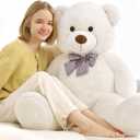 Misscindy Giant Teddy Bear Plush Stuffed Animals for Girlfriend or Kids 47 inch, (White)