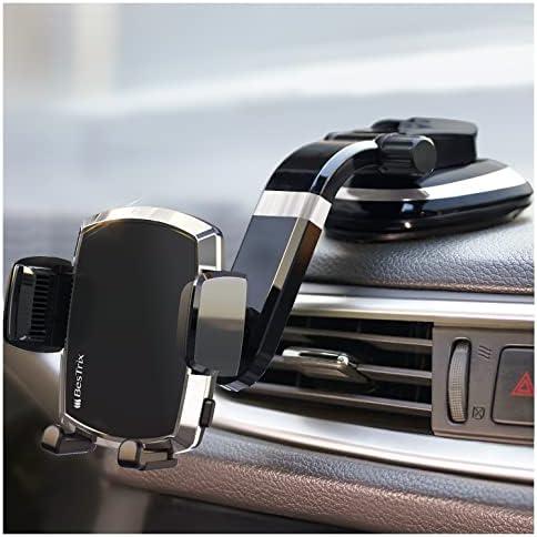 Bestrix SmartClamp Car Phone Mount | Dashboard Cell Phone Car Phone Holder Compatible with iPhone 13 12 11 Pro, Xr, Xs, XS MAX,XR,X, Galaxy S20 Note 20 Ultra & All Smartphones