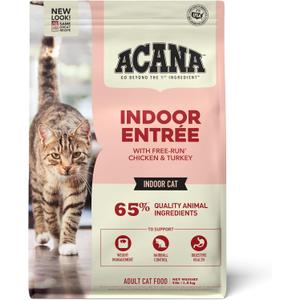 ACANA Dry Cat Food for Indoor Cats Indoor Entre Chicken Turkey Whole Herring and Rabbit 4lb Bag (EXP 02/28/26)