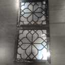 Wocred 2 PCS Square Wall Mirror,Gorgeous Rustic Farmhouse Accent Mirror,Black Entry Mirror for Bathroom Renovation,Bedrooms,Living Rooms and More(16x16)