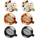 WILLBOND 6 Pieces Banana Hair Clips Banana Combs Fishtail Hair Clip Combs Resin Fish Grips for Women Accessories (Classic)