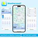 Sainlogic Smart WiFi Weather Station Wireless Indoor Outdoor with Rain Gauge, 24/7 AI Weather Forecast by Weatherseed®, APP Alert (Only 2.4G)