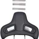 1PC Sport Style Racing Seat Headrest 496 * 386cm Replace Headrest Car Seat Plug-In Detachable Leather High Elasticity Head Res Adjustbale Bottom Distance, 3 Pair rod: 10mm, 12mm, and 14mm