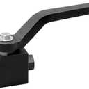 1/8" Brake Line Shut Off Valve, Aluminium NPT Shut Off Valve Billet, Fuel Flow Control Cut Off Valve, Black