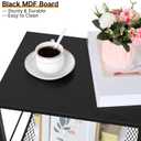ETELI 3 Tier Side Table with Wheels Black Rolling End Side Table Small with Storage Shelves Industrial Night Stand for Small Space Living Room Bedroom Kitchen Office