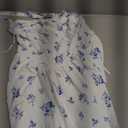Scarlet Darkness Women's Floral Midi Dress Corset Sundresses 2026 Summer Spring Vacation Milkmaid Dresses White Navy Floral, Size: L