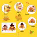 120pcs Thanksgiving Crafts for Kids, Make-A-Turkey Stickers Party Games/Favors/Supplies(Small Size)