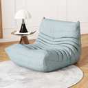 Bean Bag Chair for Adults, Bean Bag Sofa - Adult Size with Soft Waterproof Fabric for Living Room, Apartments, Reading Corner, Gaming, and Movie Venue (Mist Blue), Single