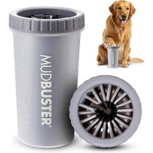 Dexas MudBuster Portable Dog Paw Cleaner, Premium Quality Large Gray Pet Accessory