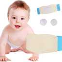 Paskyee Umbilical Hernia Belt Baby Belly Button Band Infant Belly Wrap Abdominal Binder Hernia Truss Support Adjustable Navel Belly Band Newborn Umbilical Cord Blue
