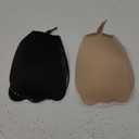 Cmojsk Invisible Seamless Strapless Bras for Women Reusable 2 Pair Black/Beige