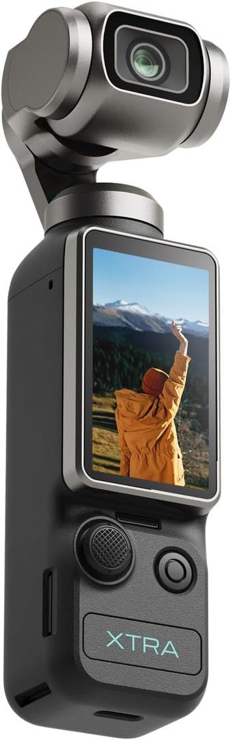 Xtra Muse, Vlogging Camera with 1'' CMOS & 4K/120fps Videos, Pocket Camera with 3-Axis Gimbal Stabilizer, Fast Focusing, Face/Object Tracking, Digital Video Camera for Photography, Digital Camera (Missing Cable)