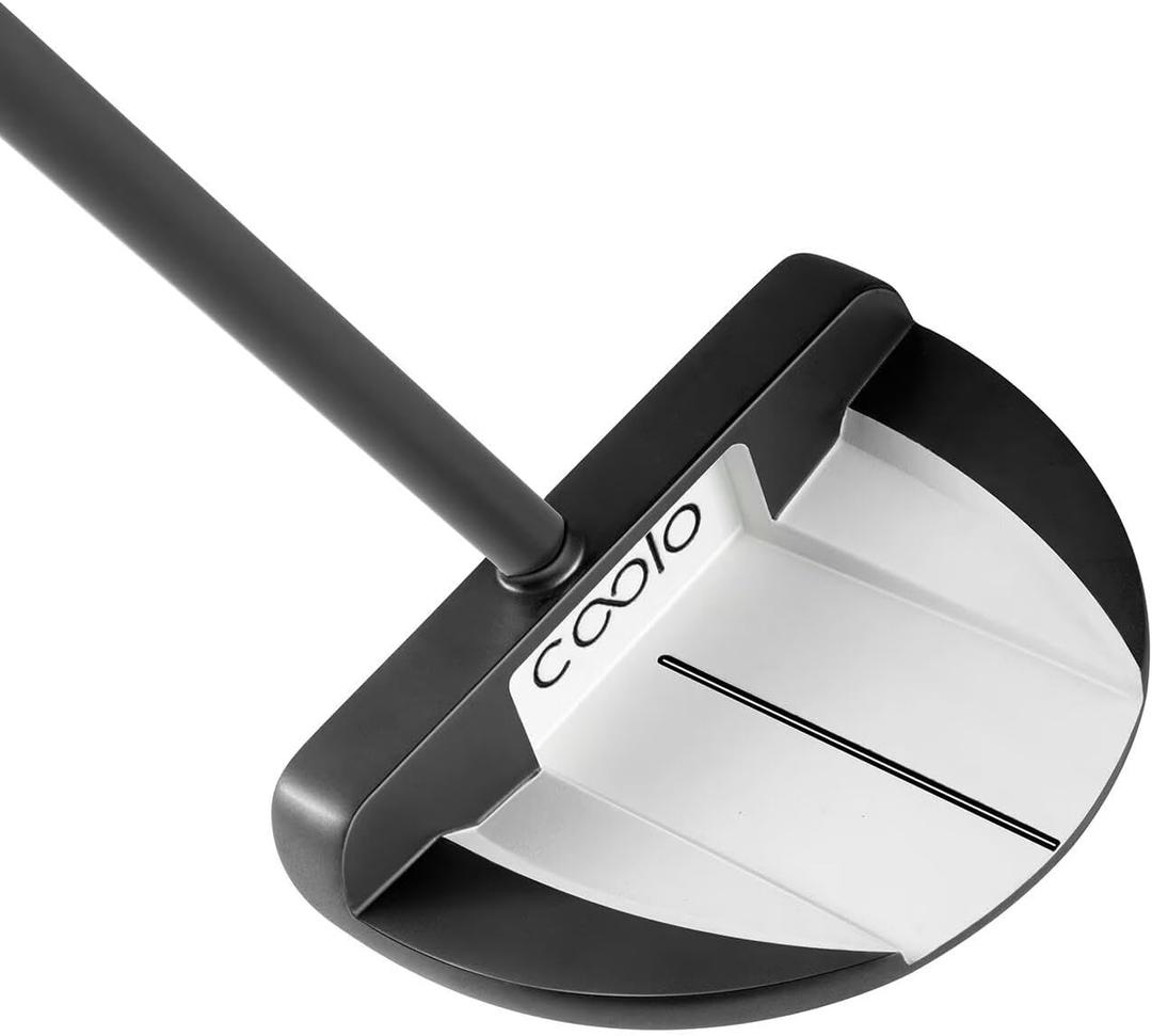 COOLO Low Torque Golf Putter, Provide Greater Stability and Less Face Twisting, Blade/Mallet/Heavy/Center Shafted/Counter Balanced Putter, Oversized Grip, Right & Left (34")