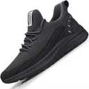 Feethit Mens Slip On Walking Shoes Blade Tennis Shoes Non Slip Running Shoes Lightweight Workout Shoes Breathable Mesh Fashion Sneakers (Black) Size 46