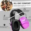 PROHEAR 016 Shooting Ear Protection Earmuffs 2 Pack, NRR 26dB for Gun Range, Hunting -Black and Pink
