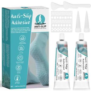 Sock Stop Glue 3.5oz, Anti Slip Sock Glue Transparent Waterproof Fabric Paint, Latex Free, Water-Based, Washable, Slip Socks Glue suitable for Socks, Pet Socks, Floor Mats, Blankets