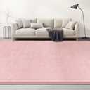 Large Area Rugs for Living Room Bedroom, 5x8 Feet Pink Rug, Minimalist Modern Shag Rug, Soft Thick Comfy Memory Foam Indoor Carpet, Non-Slip Washable Rug for Boys Girls Dorm Nursery Room Home Decor