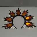 Kilshye Light Up Fire Headband Red Flame Headpiece Halloween Costume Hair Accessories for Women (One Size)