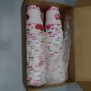 50 Pcs Valentine's Day Paper Cups 12 oz Valentines Coffee Cups Disposable Heart Paper Cup Hot Chocolate Tea Drinkware for Galentine's Day Party Coffee Bar Supplies(Vivid)