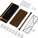 Alsonerbay Floating Shelf Wall-Mounted, Coffee Bar Shelf with Hooks and Towel Bar, Kitchen Shelves for Organizing Cooking Utensils and Mugs