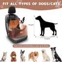 AlfaTok Memory Foam Booster Dog Car Seat with Washable Removable Cover, Elevated Pet Car Seat, Anti-Slip Sturdy Booster Seats for Small Dogs 35lbs, Seat Belt, Storage Pocket, Dog Blankets