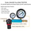 Professional 46-Piece Diesel & Petrol Engine Compression and Leak Down Tester Kit | Dual Gauge Diagnostic Tool for HDI, TDCi, Pumpe Duse Engines | Automotive Cylinder Leak Maintenance Test