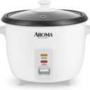 Aroma Housewares Aroma 6-cup (cooked) 1.5 Qt. One Touch Rice Cooker, White (ARC-363NG), 6 cup cooked/ 3 cup uncook/ 1.5 Qt.