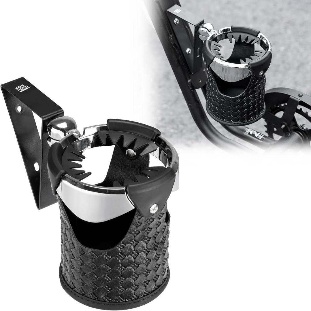 KEMIMOTO Super73 Cup Holder PU Leather Compatible with Super73 Under Seat Drink Holder Super 73 Accessories Black
