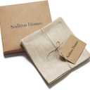 Solino Home Champagne Beige Linen Cocktail Napkins 6 x 6 Inch - 100% Pure Linen Cloth Napkins Set of 12 - Soft Durable Washable Small Square Cloth for Party, Wedding, Dinner, Table Decor - Athena