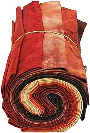 Hoffman California Fabrics Fat Quarter Bundle - Hoffman 1895 Watercolors Red Ruby Lipstick Batiks 12 Count Fat Quarters