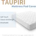 Taupiri King Quilted Mattress Pad Cover with Deep Pocket (8"-21"), Cooling Soft Pillowtop Mattress Cover, Down Alternative Mattress Protector Topper, White