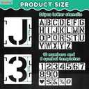 7 Inch 42 Pcs Reusable Letter Number Symbol Stencils, Plastic Painting Templates for Wood Wall Fabric Rock Chalkboard Signage School Door Porch DIY Art Craft Decoration Projects