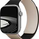 MOFT Snap Duo Watch Bands Compatible with Apple Watch, Quick Magnetic Wear, Duo-Color Design & Soft Silicone, iWatch Bands for Ultra 3/2/1, Series 11/10/9/8/7/SE/6/5/4/3/2/1, 38/40/41/42/44/45/46/49mm (Vast Black x Stardust)