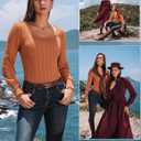 GRACE KARIN Womens Fall Long Sleeve Trendy Tops 2025 Square Neck Ribbed Casual Shirts Cozy Basic Sweater (L)