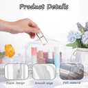 Molain 24 Pack Clear Makeup Bag, Waterproof Toiletry Bags, PVC Makeup Bags for Women, Organizer Case with Zipper for Travel Bathroom(Transparent)