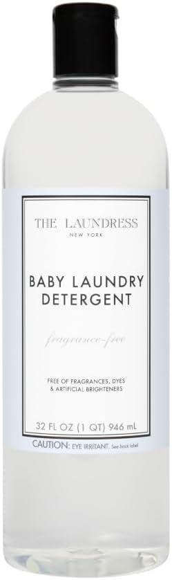 The Laundress Fragrance Free Baby Laundry Detergent Liquid, Concentrated, 62 loads, 32oz, Free & Clear, Free of Fragrances, Dyes, and Artificial Brighteners, Pediatrician tested, Tough on Baby Stains (32 Fl Oz (Pack of 1))