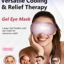 2 Packs Cooling Eye Mask and Neck Ice Pack Wrap,Hot Cold Compress Ice Pack for Neck,Cold Gel Cooling Mask for Sleep,Reusable Ice Eye Mask Cold Compress for Puffy Eyes,Pink