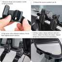 Tallew 2 Pcs Towing Clip on Mirror Universal Extension Mirror Kit Black Bar Adjustable 360 Degree Rotation Tow Mirror for Trailer RV Rearview Mirror Car Accessories for Truck Hitch Towing